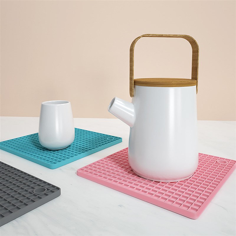 铂帝斯硅胶窝蜂垫家用锅垫多功能厨房方形盘垫隔热加厚餐垫