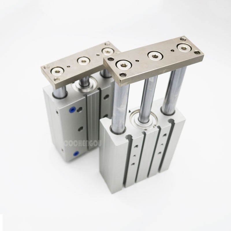 【】TCM80 亚德客型三杆三轴带导杆气缸 气动元件