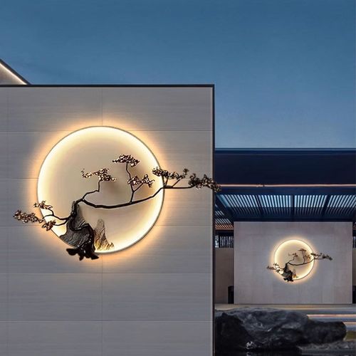 户外壁灯别墅外墙灯院子壁灯太阳能庭院玄关入户花园灯新中式壁灯