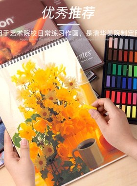 法国CANSON康颂蜜丹色粉笔专用纸本Mi-Teintes粉彩画棒本33%棉浆