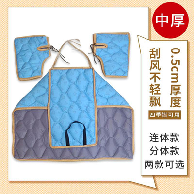 电动车挡风被四季款电摩防风被春秋薄款连体分体双面防水男女通用