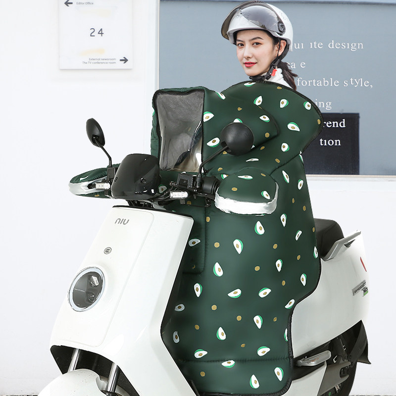 电动车挡风被冬季亲子款披风防风罩加绒加厚防水电瓶小型春秋风挡