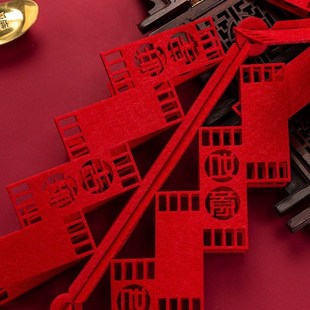 新款新年店铺装饰挂件过年家庭装饰用品春节挂饰鞭炮店面酒店大堂