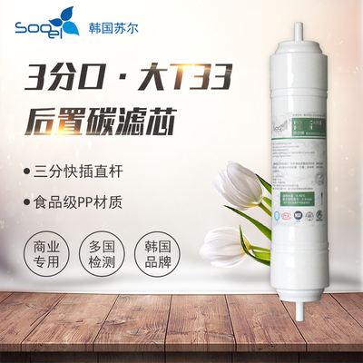 苏尔韩式快接净水器滤芯3分口快插三分11寸大T商用净水机后置配件