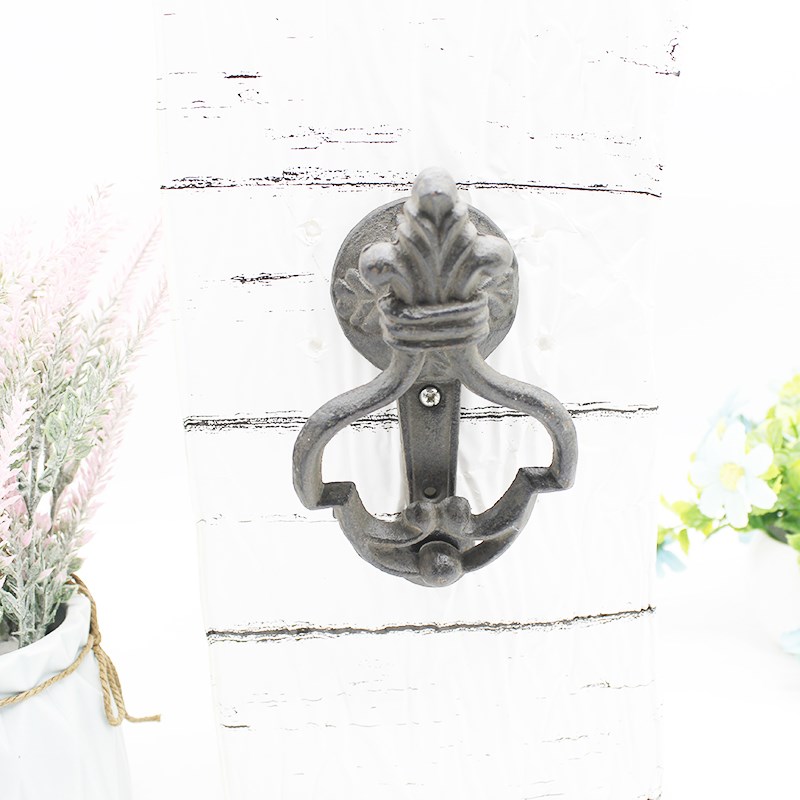 欧式铸铁四叶门敲家居复古壁挂墙饰庭院花园装饰工艺品门拉手简约