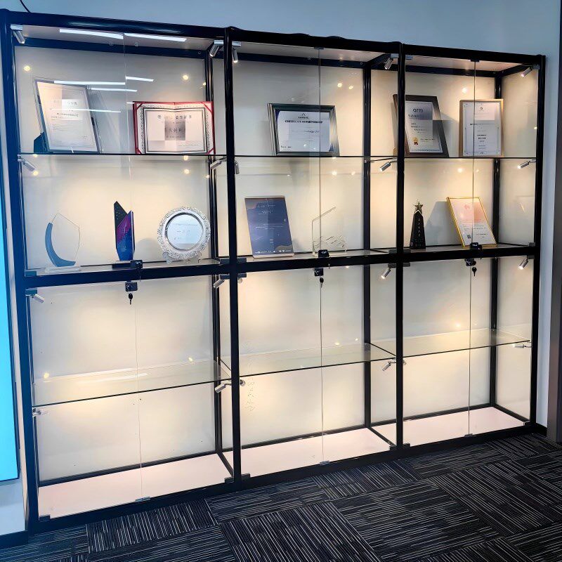 荣誉奖牌奖杯展示架公司办公室产品营业执照展柜模型货架图片