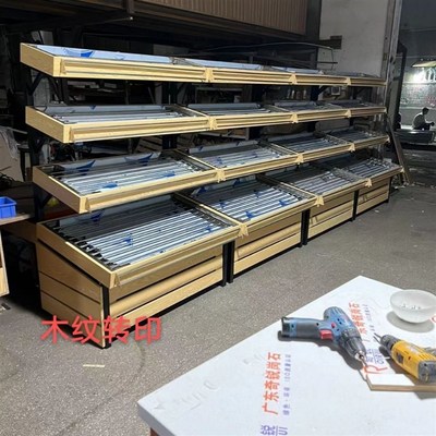 蔬菜货架水果展示架生鲜果蔬货架便利店收银台猪肉架整店定制厂家