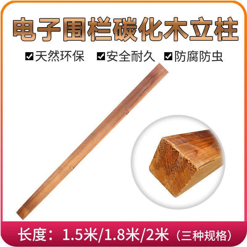 碳化木 木方 碳化木立柱 电子围栏 落叶松碳化木 正方形碳化木