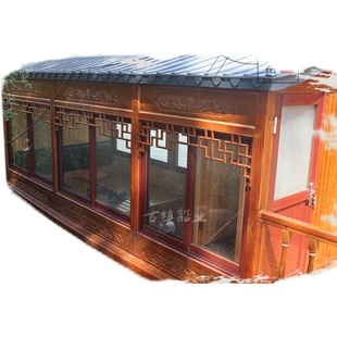 木船画舫船餐饮厅仿古观光旅游实木质水上宾馆住民宿房船屋