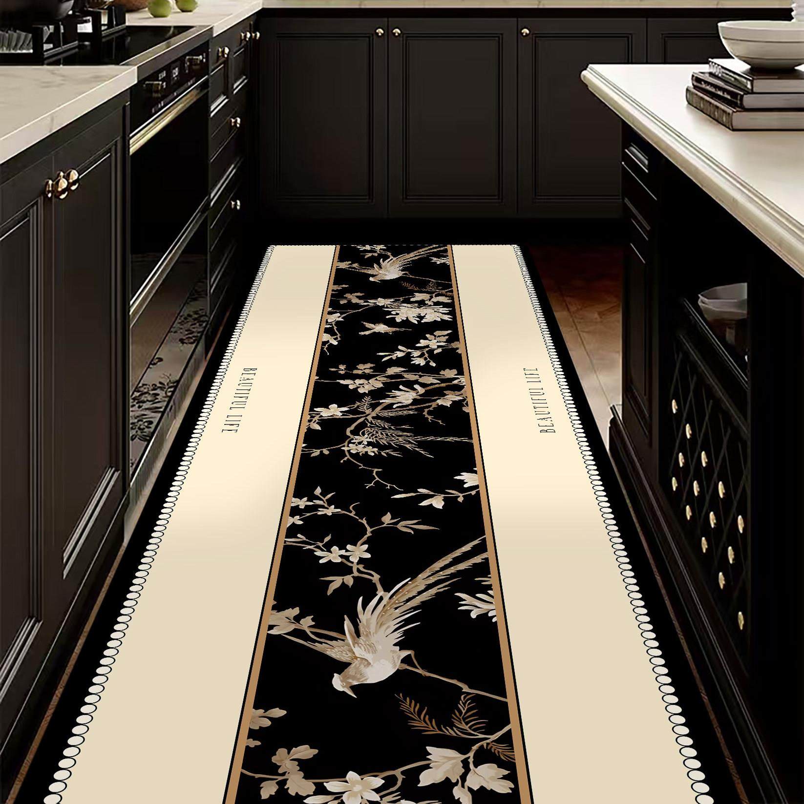 家用厨房吸水吸油脚垫新中式风格高级感浴室门口速干防滑地垫门垫,居家布艺,厨房地垫,淘宝优惠券,粉丝福利购,淘宝优惠卷