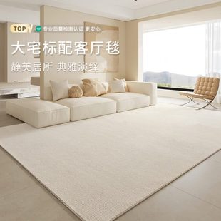 免洗可擦奶油风轻奢高级防水硅藻丝沙发卧室地垫 地毯客厅2025新款