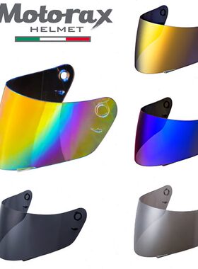 MOTORAX摩雷士R30R60专用原装头盔全盔配件幻彩黑色电镀银镜片