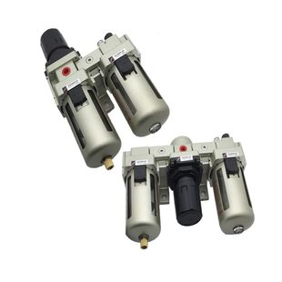 油水分离器二联件AC4010 空气过滤组合气动压阀空压机过滤器
