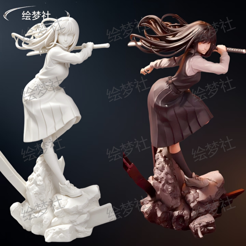 链锯人 三鹰朝 GK白模 涂装成品 3D打印模型手办