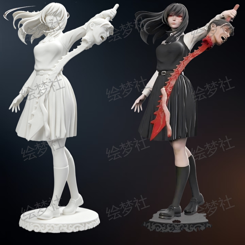 链锯人 三鹰朝 田中脊髓剑 GK白模 涂装成品 3D打印模型手办
