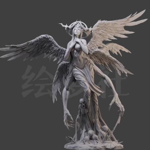 六翼堕落天使与恶魔GK白膜手办