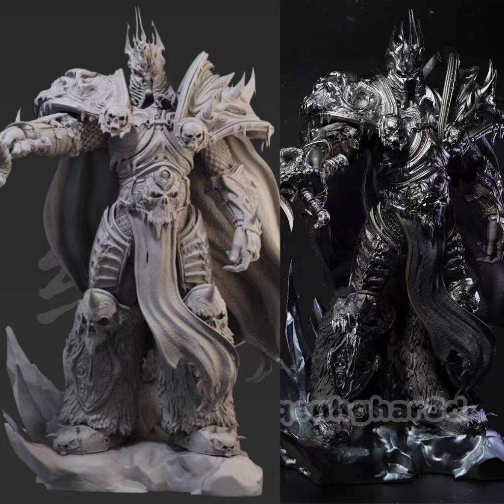 阿尔萨姆 Arthas魔兽巫妖王天灾指挥官GK白模手办3D打印模型