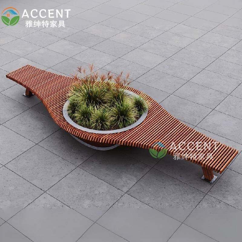 户外实木切片座椅商场休闲椅园林景观户外花池异形坐凳广场休息椅,商业/办公家具,休闲椅系列,淘宝优惠券,粉丝福利购,淘宝优惠卷