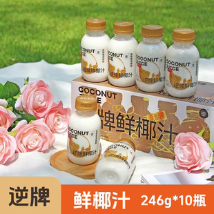 逆牌鲜椰汁鲜榨椰汁椰奶植物蛋白饮料网红鲜榨椰汁246g*10