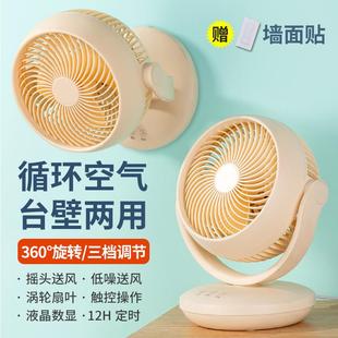 风扇厨房挂壁扇办公室桌面台扇 空气循环扇家用电风扇轻音摇头台式