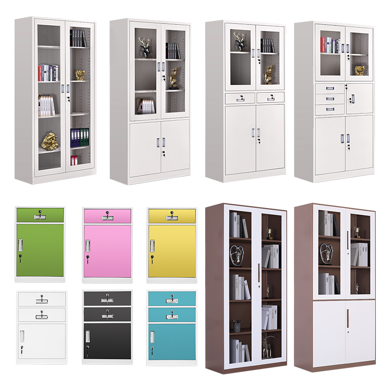 钢制办公室铁皮柜文件柜档案柜资料柜凭证柜书柜抽屉带锁储物柜子