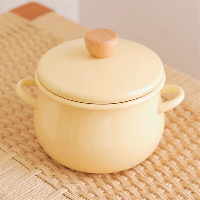 老麦自制奶乎乎搪瓷猪油罐泡面锅螺蛳粉汤锅油炸锅宝宝辅食锅