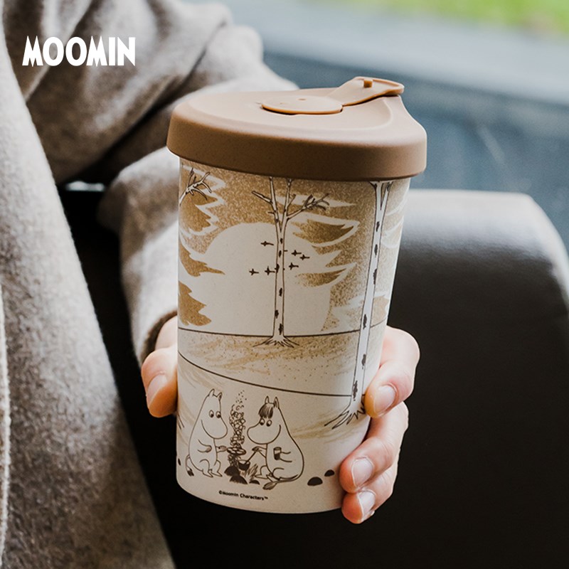 姆明金色露营咖啡杯随手杯水杯茶杯随行杯露营杯