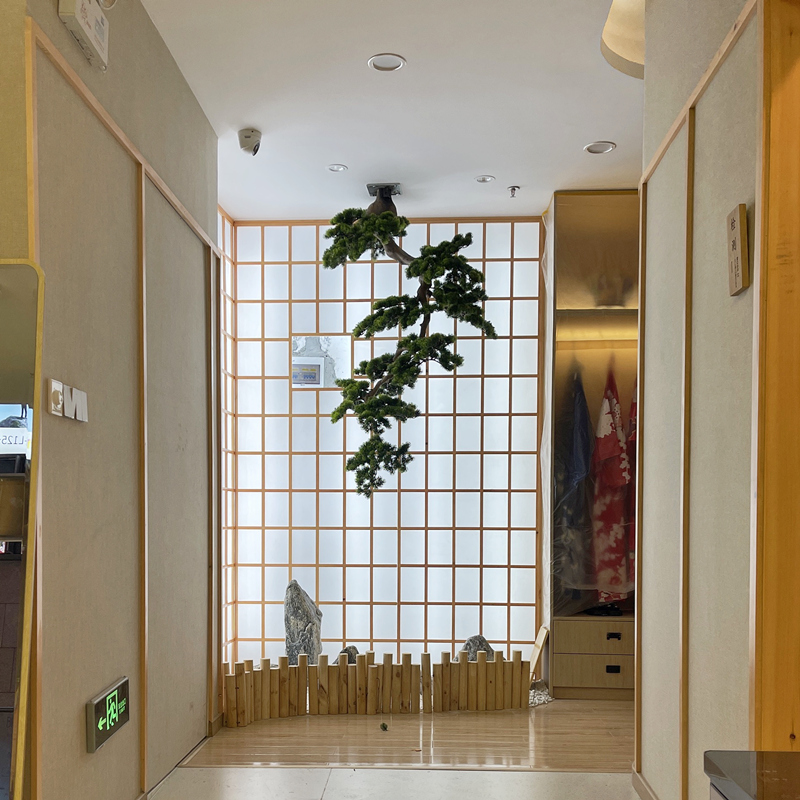 仿真倒挂松树植物造景松针绿植景观室内庭院橱窗装饰落地摆件