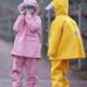 童儿童雨衣分体装 幼儿园男女童带书包位防水全身反光防雨披