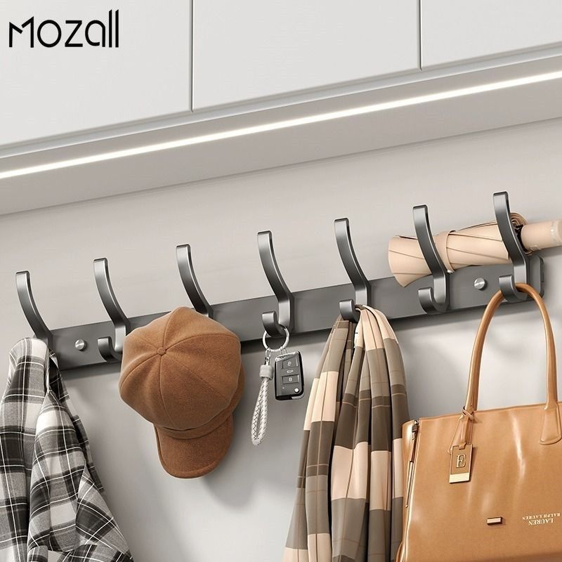 墙面挂衣架壁挂墙后挂衣钩免打孔卧室玄关排钩强力承重衣帽钩,收纳整理,挂钩/粘钩,淘宝优惠券,粉丝福利购,淘宝优惠卷