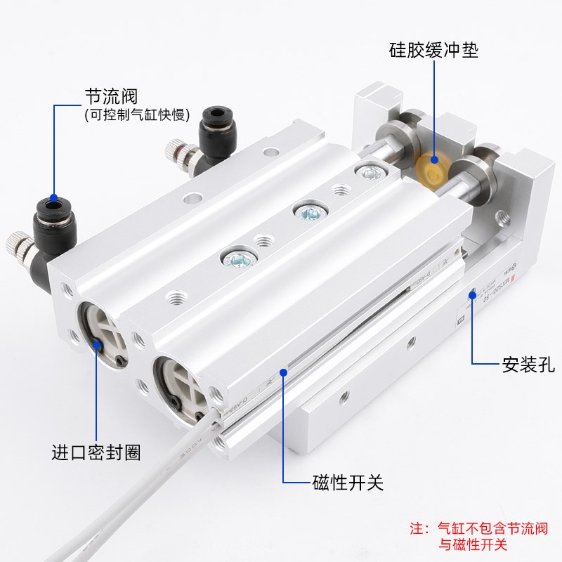 星辰气动滑台气缸MX/8//1/20/-10/20/0///75/100