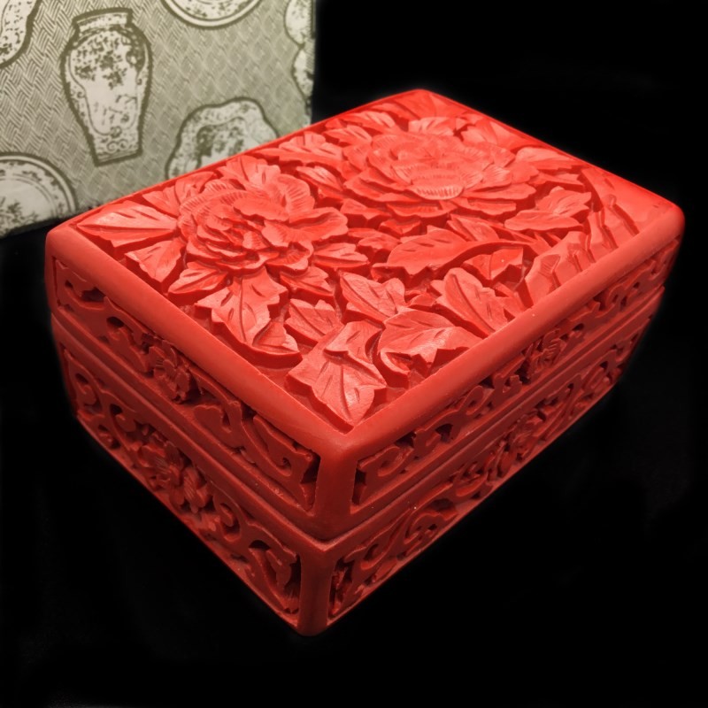 北京雕漆名片盒漆器首饰盒印泥盒饰品盒特色工艺品出国礼品送老外
