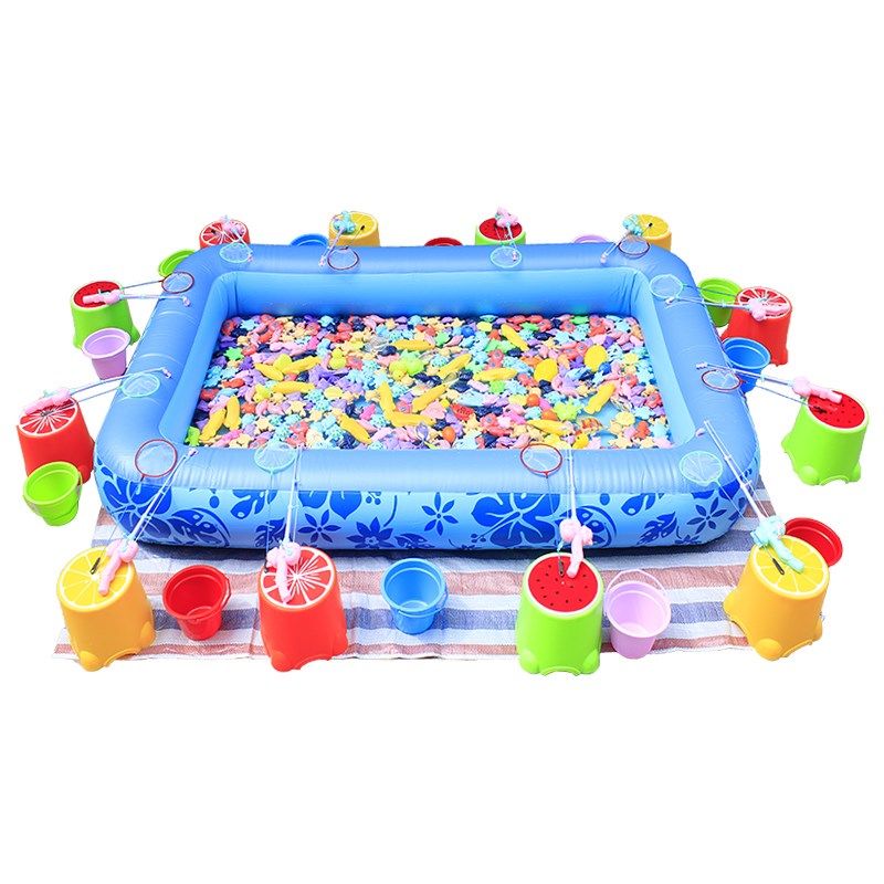 儿童钓鱼池装宝宝充气水池捞鱼池公园广场夜市摆摊磁性钓鱼,玩具/童车/益智/积木/模型,钓鱼类玩具,淘宝优惠券,粉丝福利购,淘宝优惠卷