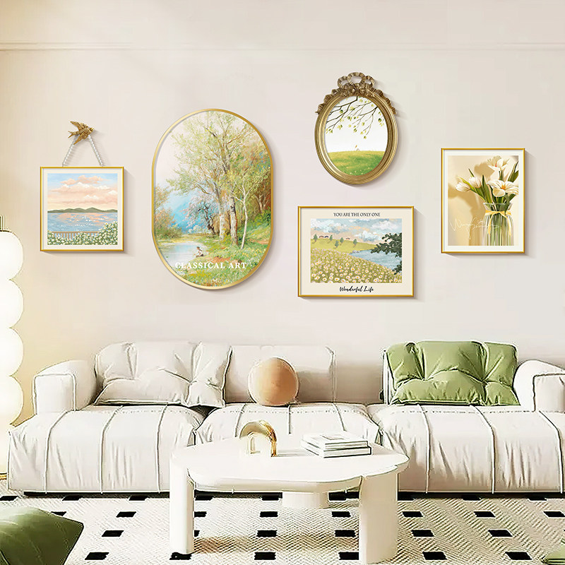 奶油风客厅挂画高级感肌理画沙发背景墙壁画小新卧室画,家居饰品,现代装饰画,淘宝优惠券,粉丝福利购,淘宝优惠卷