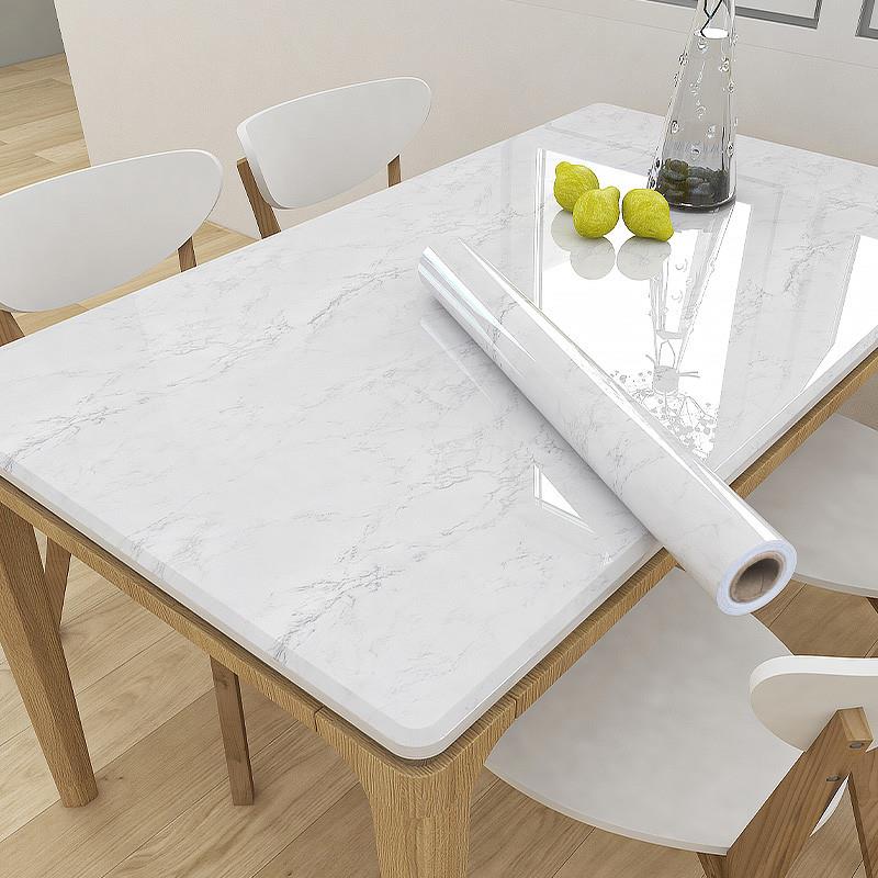 大理石桌面贴纸桌纸自粘防水防油桌贴书桌子竈台整体橱柜家俱翻新