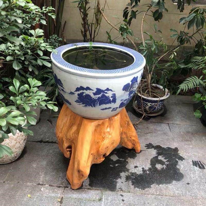 根雕实木墩子树桩木桩客厅艺术摆件底座茶桌茶