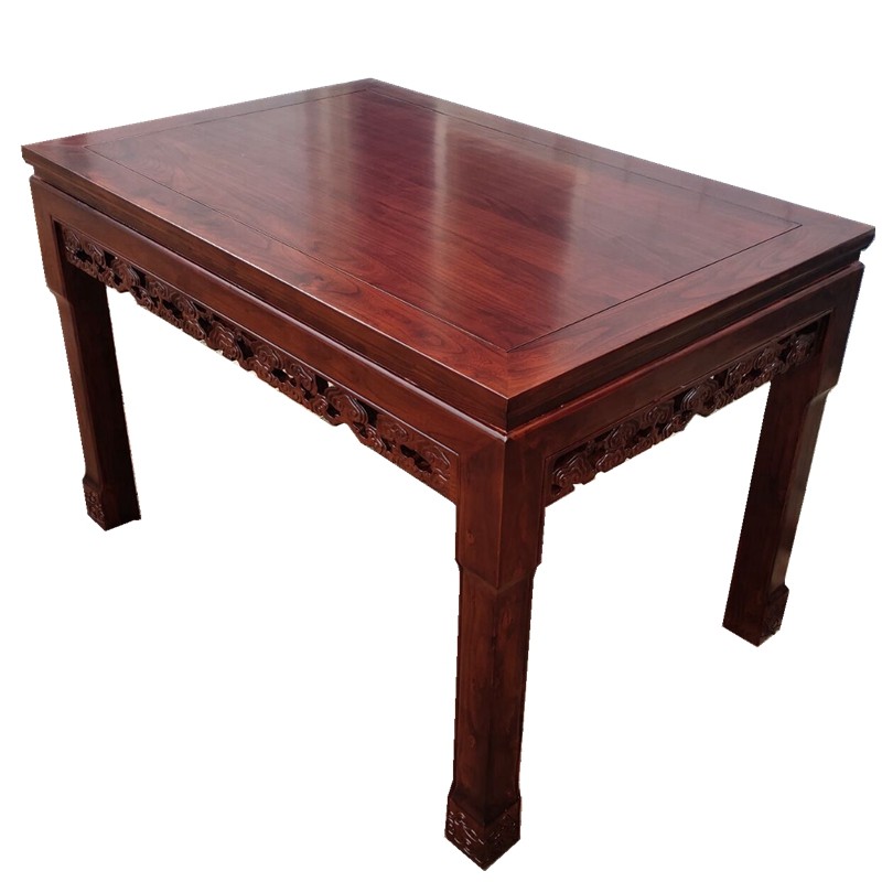 全实木餐桌长方形吃饭桌家用桌椅小户型中式榆木八仙桌四方桌