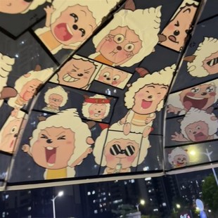 懒洋洋雨伞加大加厚加固儿童伞自动学生上学小巧便携女生