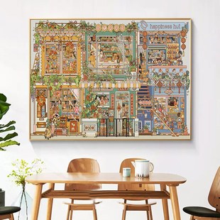 数字油画复杂22新款卡通diy填色画画手工填充有难度油彩大尺寸