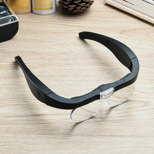 新款充电眼镜式放大镜四组倍数 阅读美甲刺绣头戴