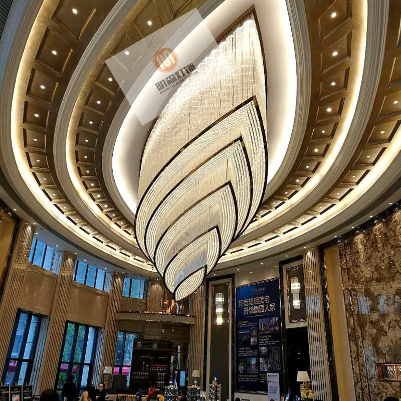 创意酒店大堂宴会厅客房灯具高端工程水晶吊灯售楼部餐厅定制灯具