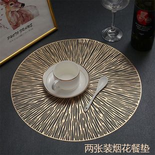 现代轻奢餐垫桌垫隔热垫酒店家用餐厅防滑托盘垫圆茶几台灯花盆垫