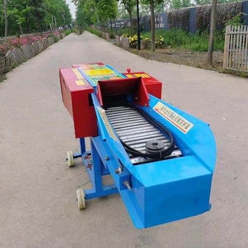 玉米秸秆切断饲料铡草机自动进料养殖揉丝机花生秧牧场电动切碎机