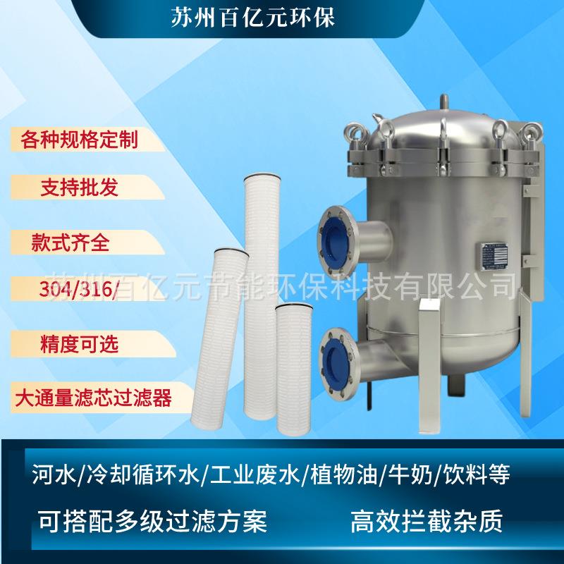 304316保安过滤器免费设计大流量芯式过滤器井水冷却循环水过滤