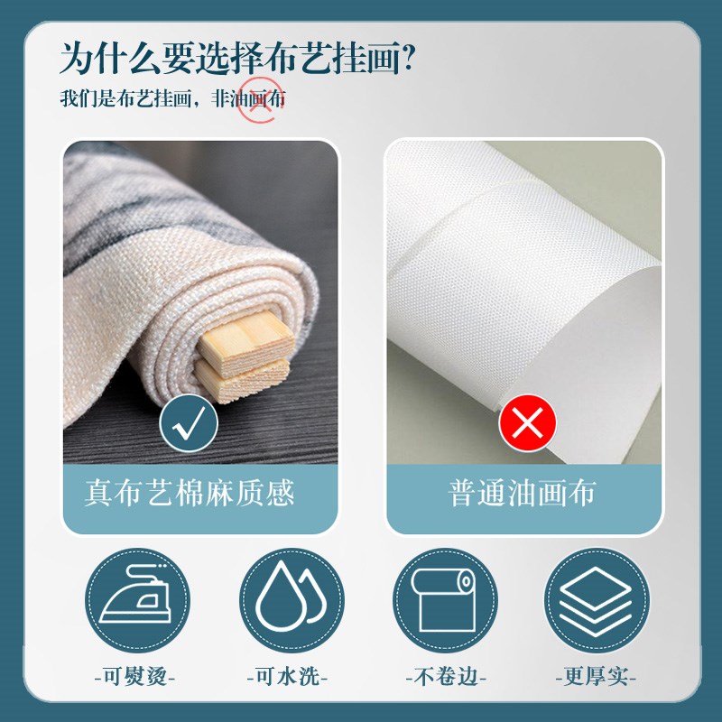 夏日荷花电表箱遮挡光影莲花装饰画客厅玄关卧室床头走廊布艺挂画图片