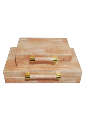 样板房会所别墅家居软r装饰品首饰盒手工制作短棍木质托盘摆件