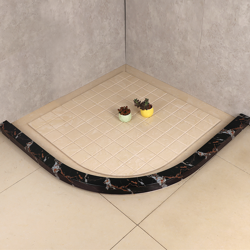 浴室卫生间扇形圆弧形挡水条淋浴房底座仿大理石防阻水条干湿分离