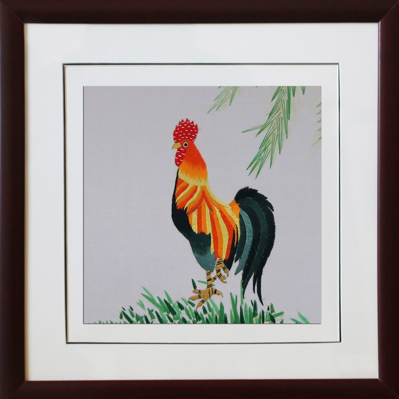苏绣成品挂画客厅书房卧室装饰画带框纯手工刺绣挂画精品动物图片