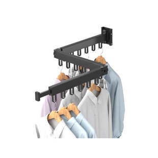 厂家阳台折叠护栏晾衣架壁挂式折叠晾衣架室内伸缩晾衣杆晒衣