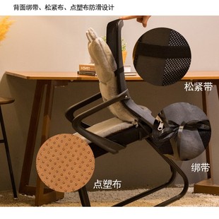 靠垫办公室电加热坐垫椅子久坐靠背腰靠一体座椅护腰垫子靠枕 冬季
